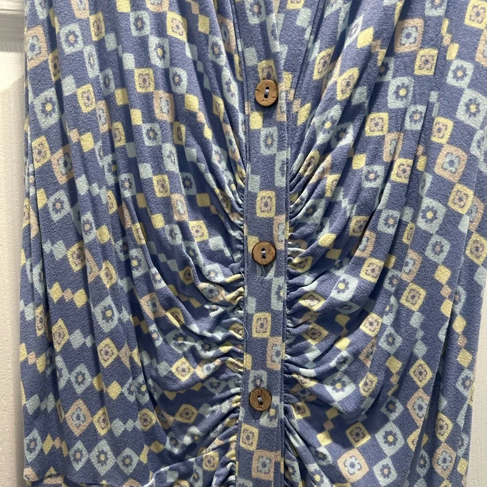 Free People Blue and Yellow Patterned Jumpsuit - Picture 2 of 5